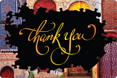 Thank You (50 Piece Mini Wooden Jigsaw Puzzle) - Nautilus Puzzles - Wooden Jigsaw Puzzles For Adults