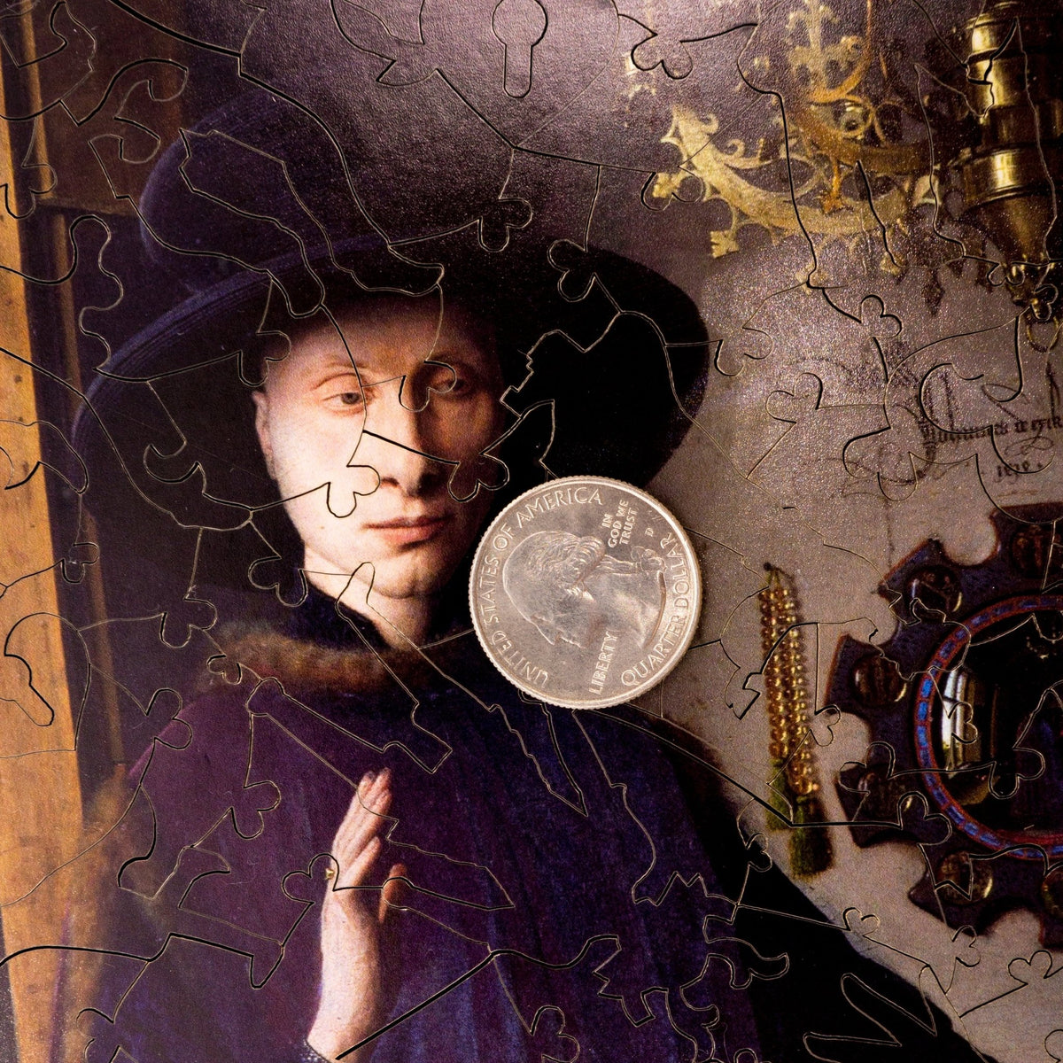 The Arnolfini Portrait (329 Piece Wooden Jigsaw Puzzle) - Nautilus Puzzles - Wooden Jigsaw Puzzles For Adults