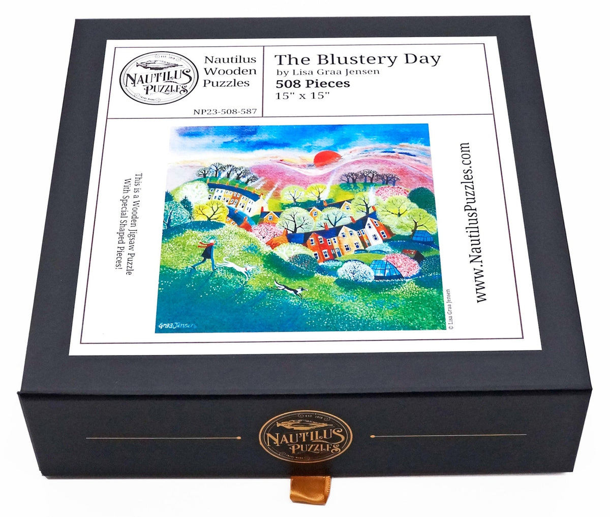 The Blustery Day (508 Pieces) Wooden Jigsaw Puzzle - Nautilus Puzzles - Wooden Jigsaw Puzzles For Adults