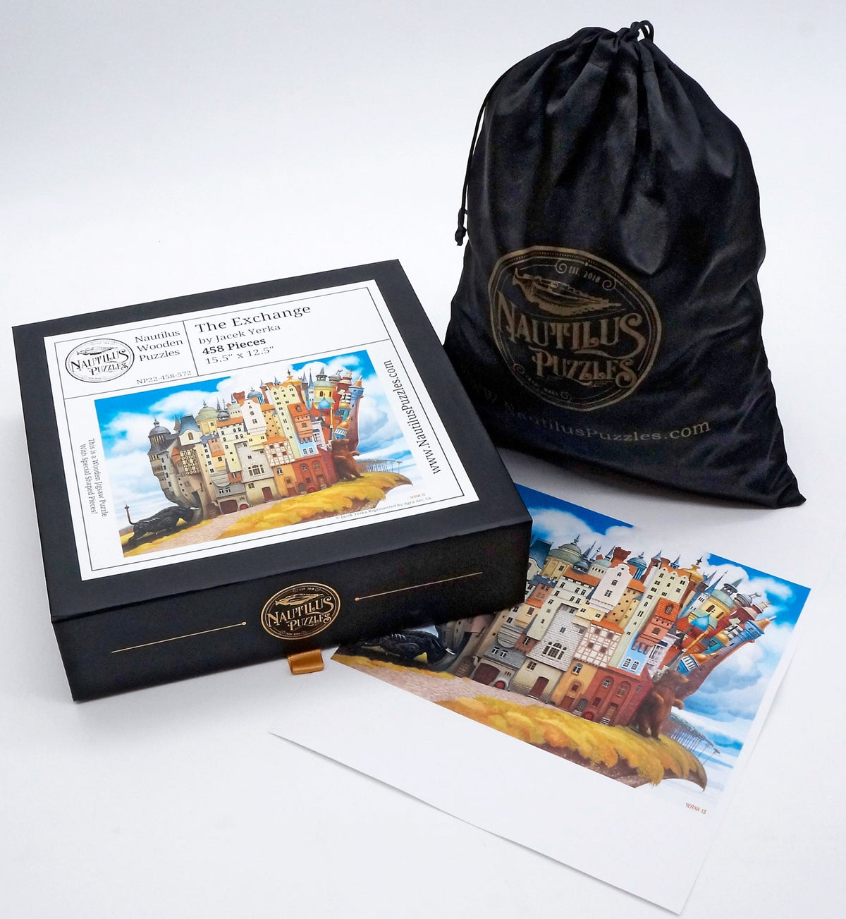 The Exchange (458 Piece Wooden Jigsaw Puzzle) - Nautilus Puzzles - Wooden Jigsaw Puzzles For Adults