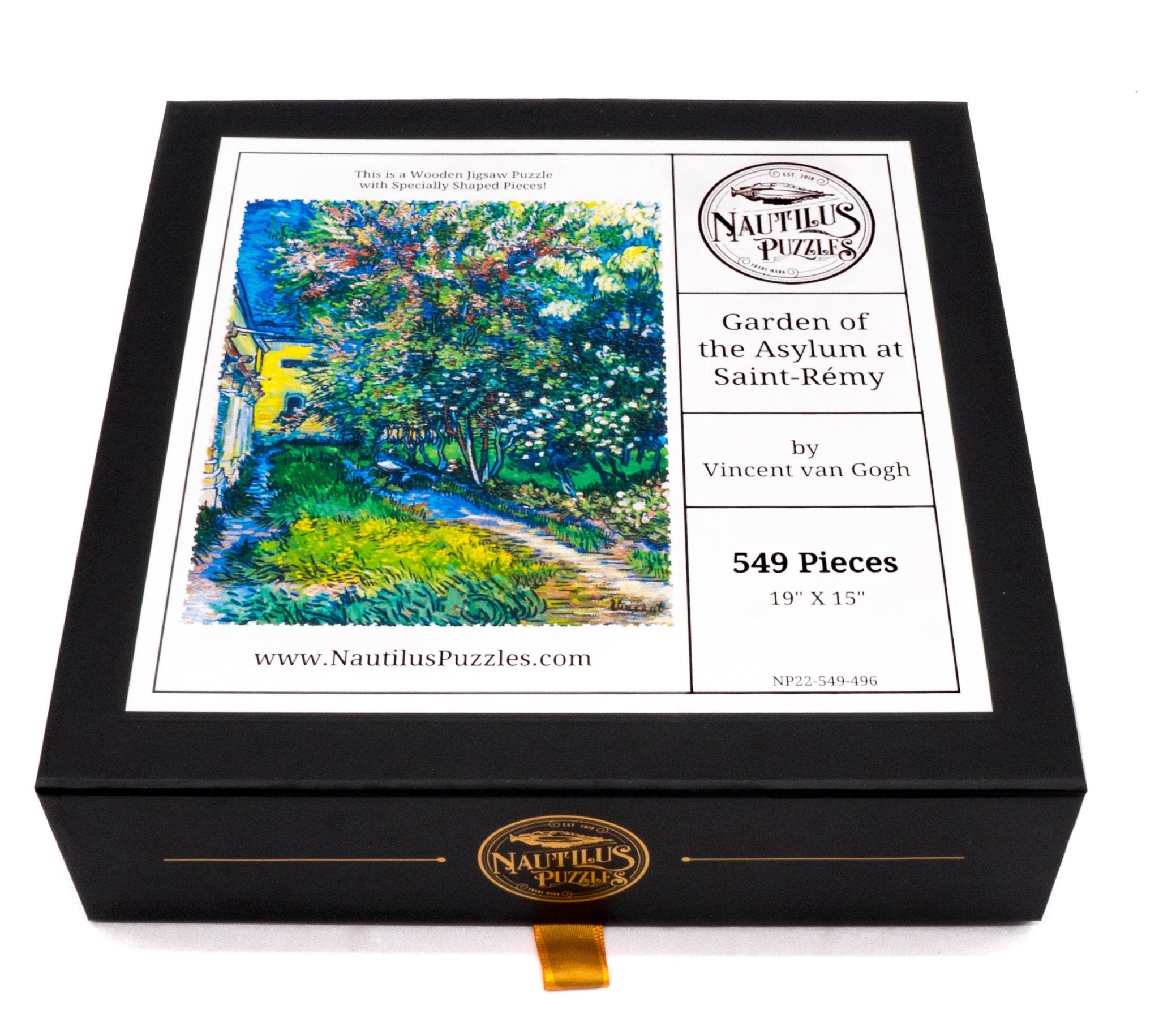 The Garden of the Asylum at Saint-Remy by Vincent Van Gogh (549 Piece Wooden Jigsaw Puzzle) - Nautilus Puzzles - Wooden Jigsaw Puzzles For Adults