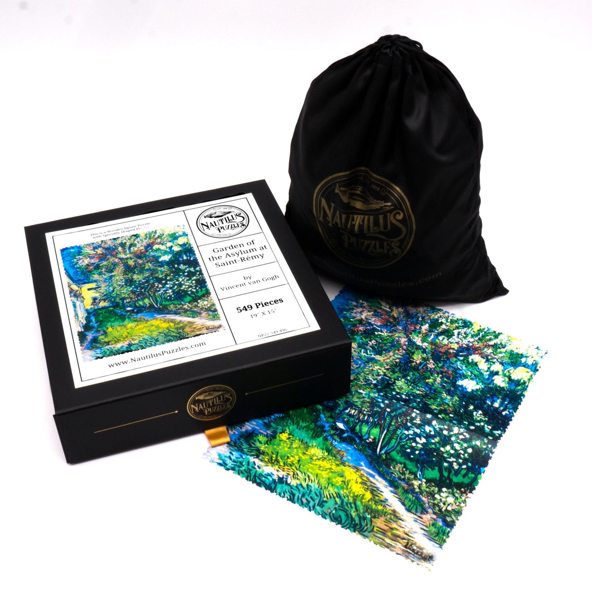 The Garden of the Asylum at Saint-Remy by Vincent Van Gogh (549 Piece Wooden Jigsaw Puzzle) - Nautilus Puzzles - Wooden Jigsaw Puzzles For Adults