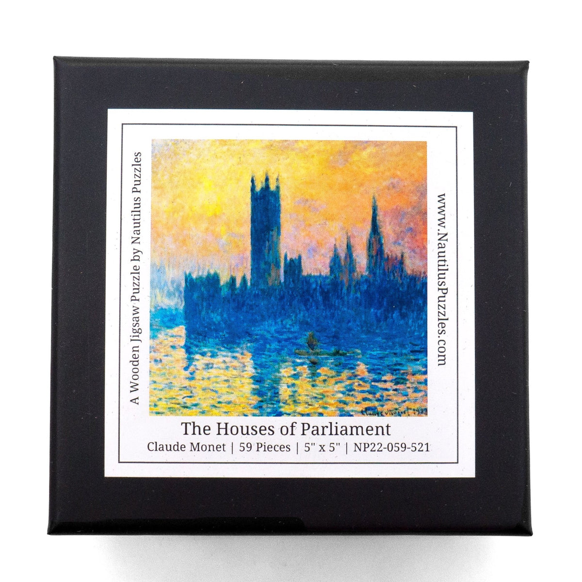 The Houses of Parliament by Monet (59 Piece Mini Wooden Jigsaw Puzzle) - Nautilus Puzzles - Wooden Jigsaw Puzzles For Adults
