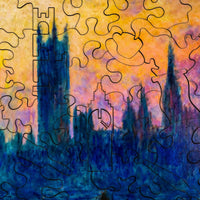 The Houses of Parliament by Monet (59 Piece Mini Wooden Jigsaw Puzzle) - Nautilus Puzzles - Wooden Jigsaw Puzzles For Adults