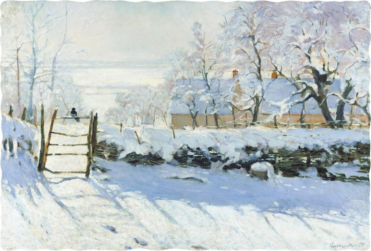 The Magpie by Claude Monet (490 Piece Wooden Jigsaw Puzzle) - Nautilus Puzzles - Wooden Jigsaw Puzzles For Adults