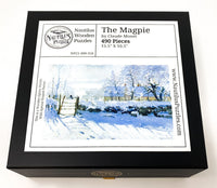 The Magpie by Claude Monet (490 Piece Wooden Jigsaw Puzzle) - Nautilus Puzzles - Wooden Jigsaw Puzzles For Adults