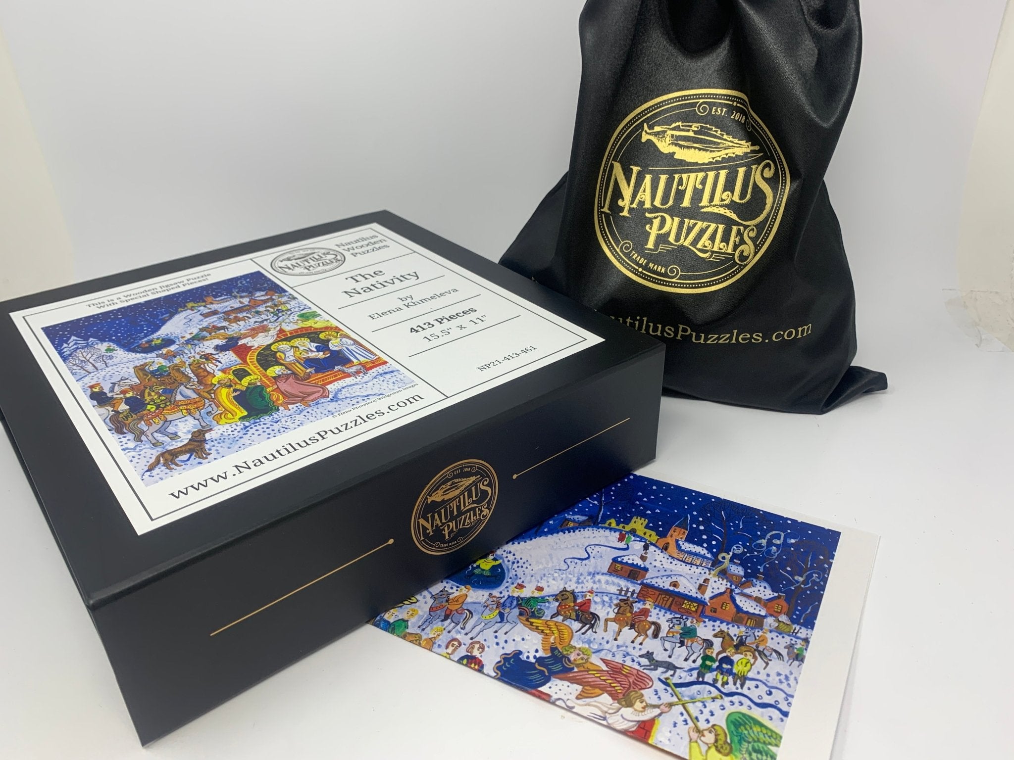 The Nativity (413 Pieces) Wooden Christmas Jigsaw Puzzle - Nautilus Puzzles - Wooden Jigsaw Puzzles For Adults