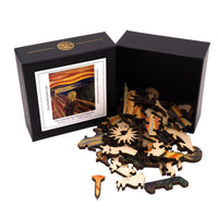 The Scream by Edvard Munch (50 Piece Mini Wooden Jigsaw Puzzle) - Nautilus Puzzles - Wooden Jigsaw Puzzles For Adults