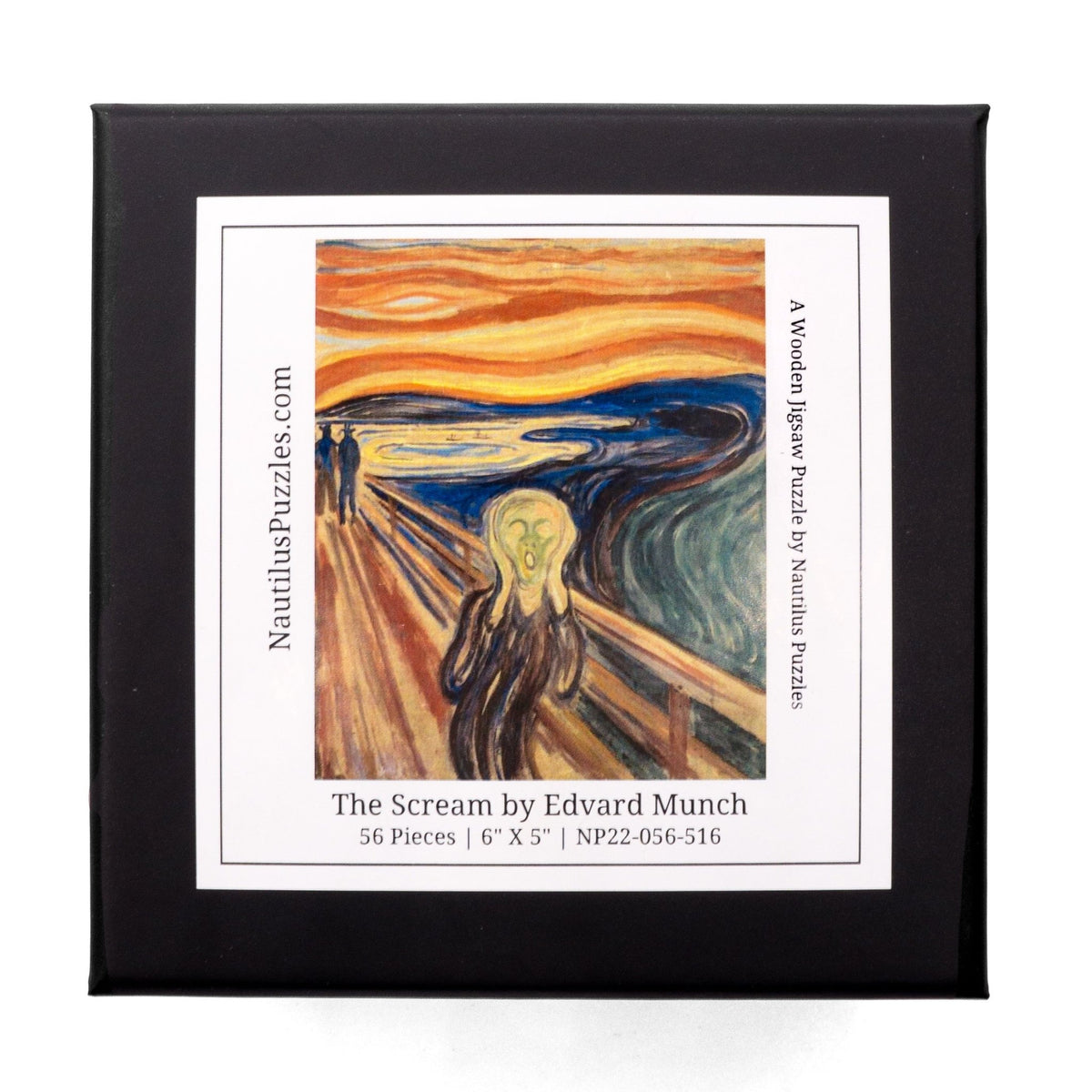 The Scream by Edvard Munch (50 Piece Mini Wooden Jigsaw Puzzle) - Nautilus Puzzles - Wooden Jigsaw Puzzles For Adults