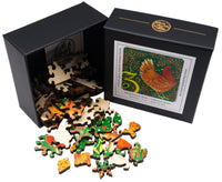 Three French Hens (50 Piece Mini Wooden Jigsaw Puzzle) - Nautilus Puzzles - Wooden Jigsaw Puzzles For Adults