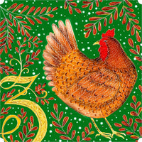Three French Hens (50 Piece Mini Wooden Jigsaw Puzzle) - Nautilus Puzzles - Wooden Jigsaw Puzzles For Adults