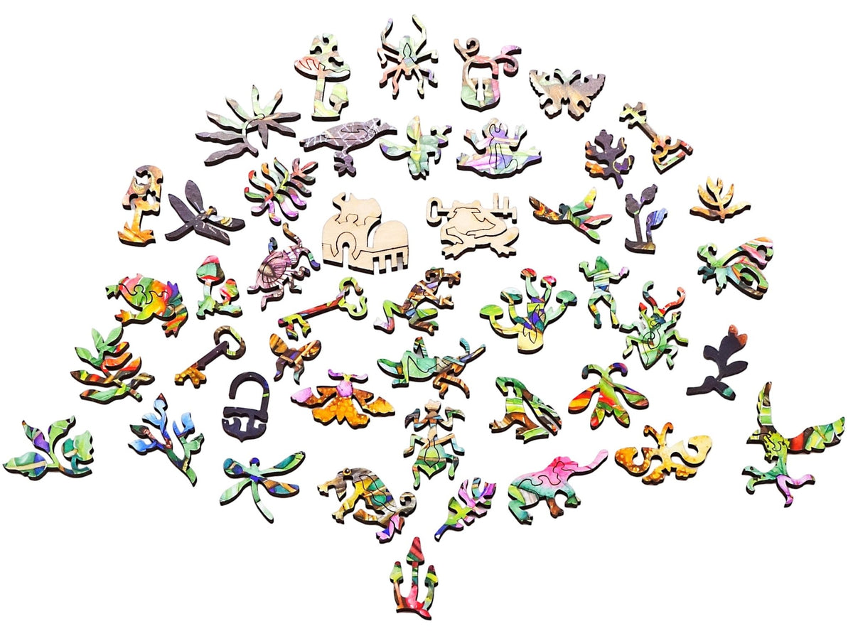 Treasure Box Toad (557 Piece Wooden Jigsaw Puzzle) - Nautilus Puzzles - Wooden Jigsaw Puzzles For Adults