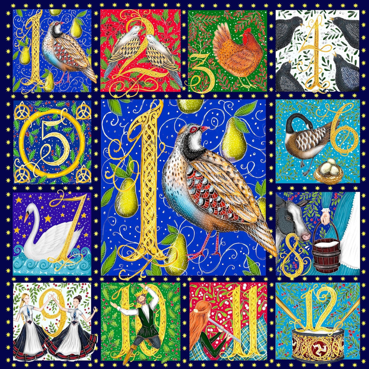 Twelve Days of Christmas (801 Piece Wooden Christmas Jigsaw Puzzle) - Nautilus Puzzles - Wooden Jigsaw Puzzles For Adults