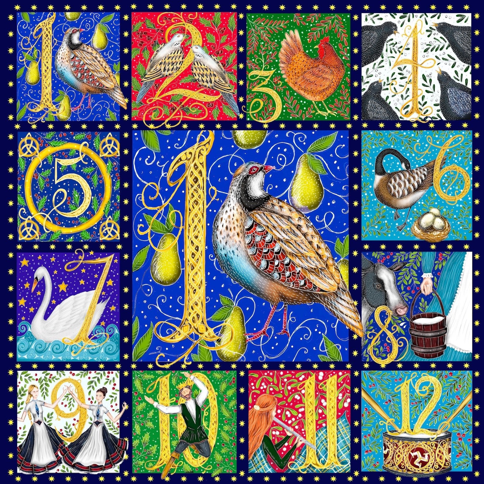 Twelve Days of Christmas (801 Piece Wooden Christmas Jigsaw Puzzle) - Nautilus Puzzles - Wooden Jigsaw Puzzles For Adults
