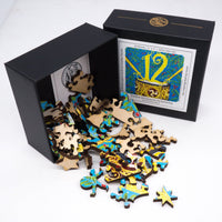 Twelve Drummers Drumming (50 Piece Mini Wooden Jigsaw Puzzle) - Nautilus Puzzles - Wooden Jigsaw Puzzles For Adults