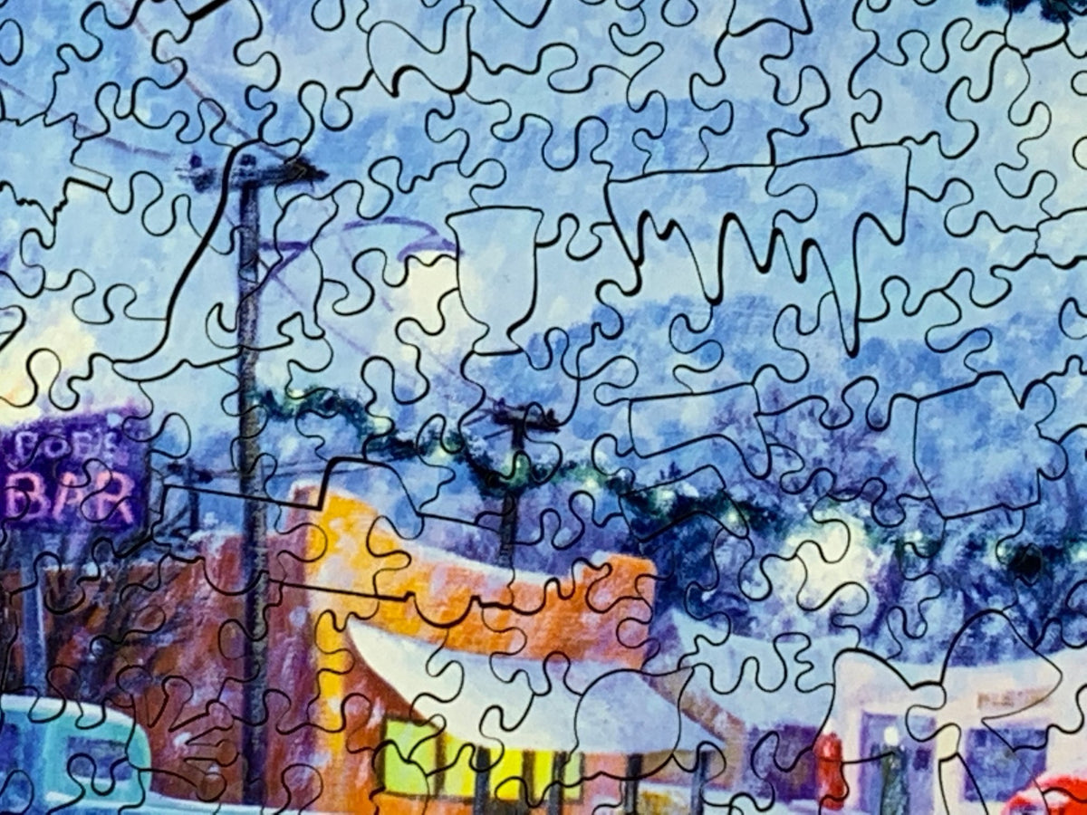 Twilight Snowstorm (473 Piece Wooden Jigsaw Puzzle) - Nautilus Puzzles - Wooden Jigsaw Puzzles For Adults