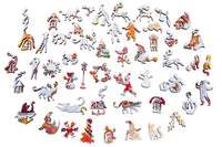 Up on the Rooftops (513 Pieces) Christmas Wooden Jigsaw Puzzle - Nautilus Puzzles - Wooden Jigsaw Puzzles For Adults