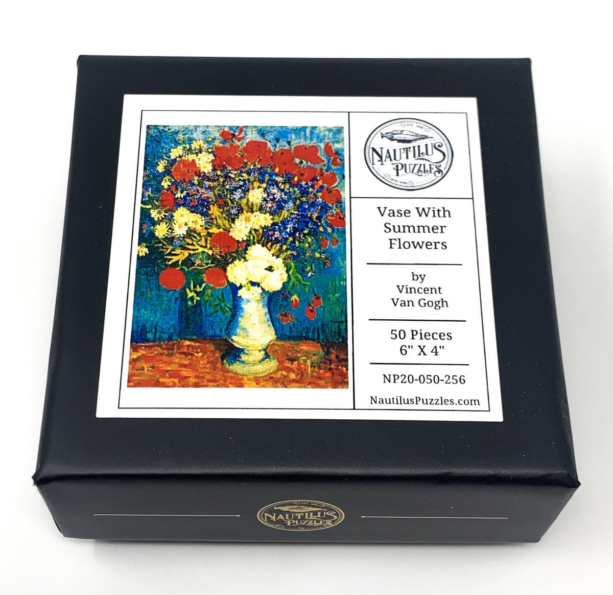 Vase With Summer Flowers (50 Piece Mini Wooden Jigsaw Puzzle) - Nautilus Puzzles - Wooden Jigsaw Puzzles For Adults