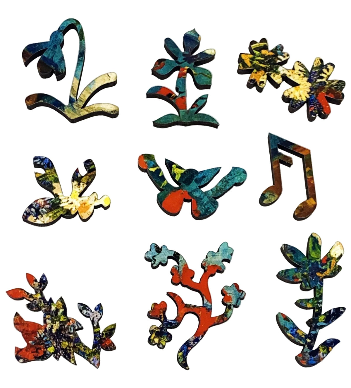 Vase With Summer Flowers (50 Piece Mini Wooden Jigsaw Puzzle) - Nautilus Puzzles - Wooden Jigsaw Puzzles For Adults
