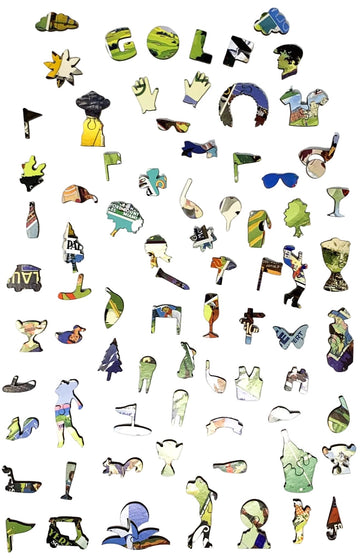Vintage Golf Posters (501 Piece Wooden Jigsaw Puzzle) - Nautilus Puzzles - Wooden Jigsaw Puzzles For Adults