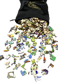 Vintage Golf Posters (501 Piece Wooden Jigsaw Puzzle) - Nautilus Puzzles - Wooden Jigsaw Puzzles For Adults