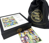 Vintage Golf Posters (501 Piece Wooden Jigsaw Puzzle) - Nautilus Puzzles - Wooden Jigsaw Puzzles For Adults