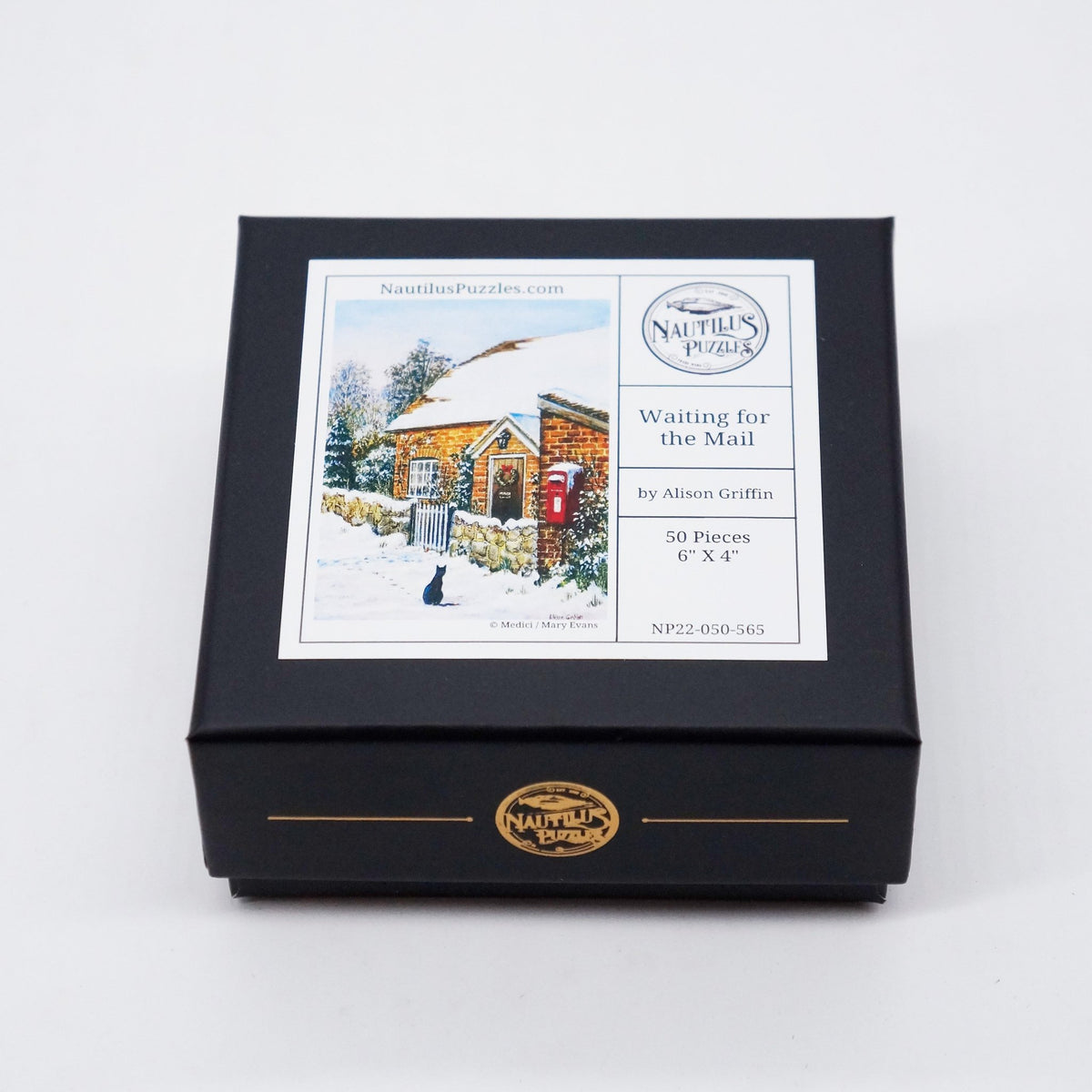 Waiting for the Mail (50 Piece Mini Christmas Wooden Jigsaw Puzzle) - Nautilus Puzzles - Wooden Jigsaw Puzzles For Adults