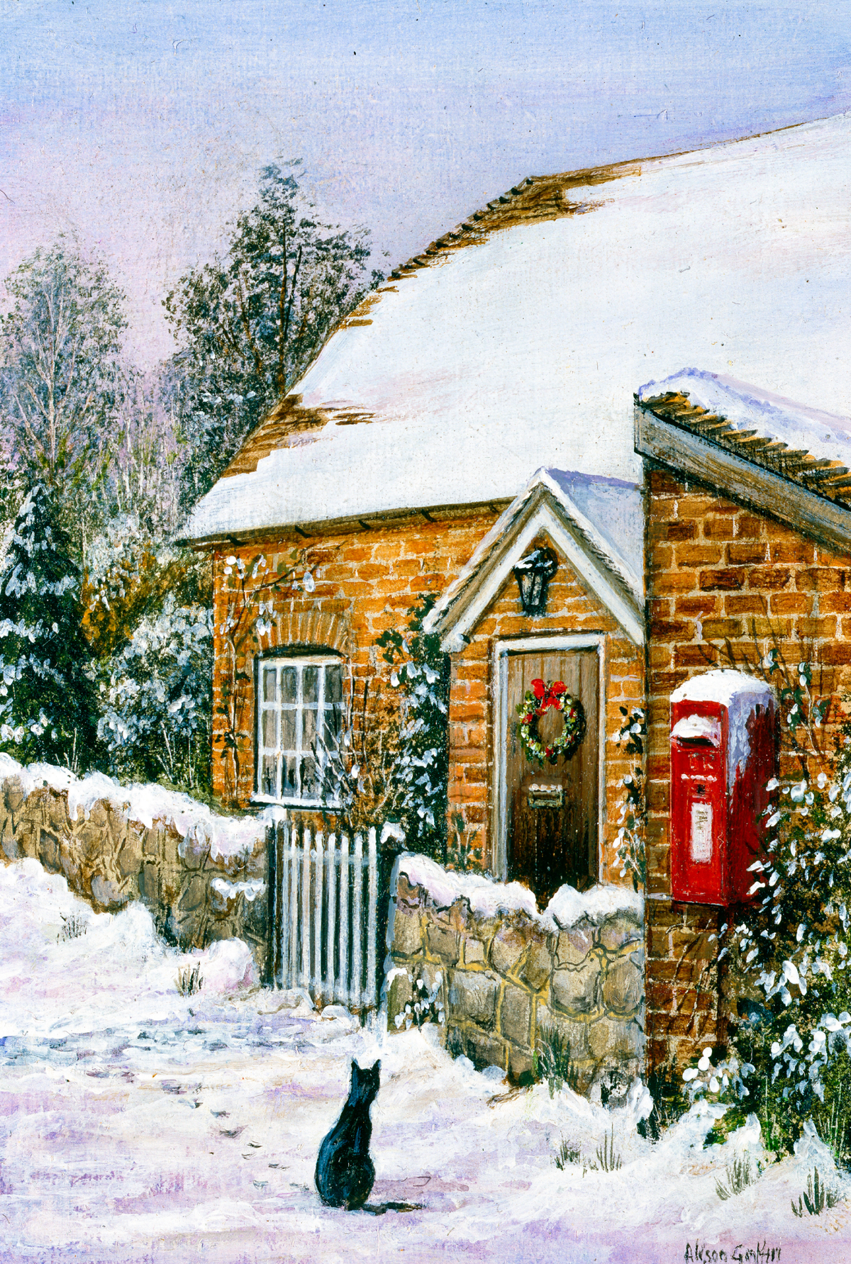 Waiting for the Mail (50 Piece Mini Christmas Wooden Jigsaw Puzzle) - Nautilus Puzzles - Wooden Jigsaw Puzzles For Adults