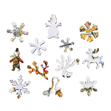 Waiting for the Mail (50 Piece Mini Christmas Wooden Jigsaw Puzzle) - Nautilus Puzzles - Wooden Jigsaw Puzzles For Adults