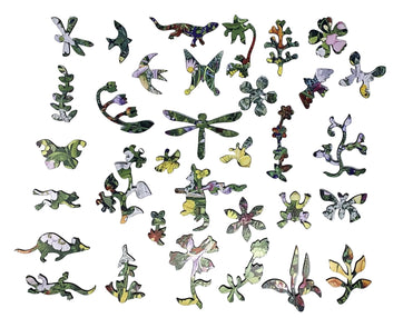 Wildflower Tapestry (506 Piece Wooden Jigsaw Puzzle) - Nautilus Puzzles - Wooden Jigsaw Puzzles For Adults