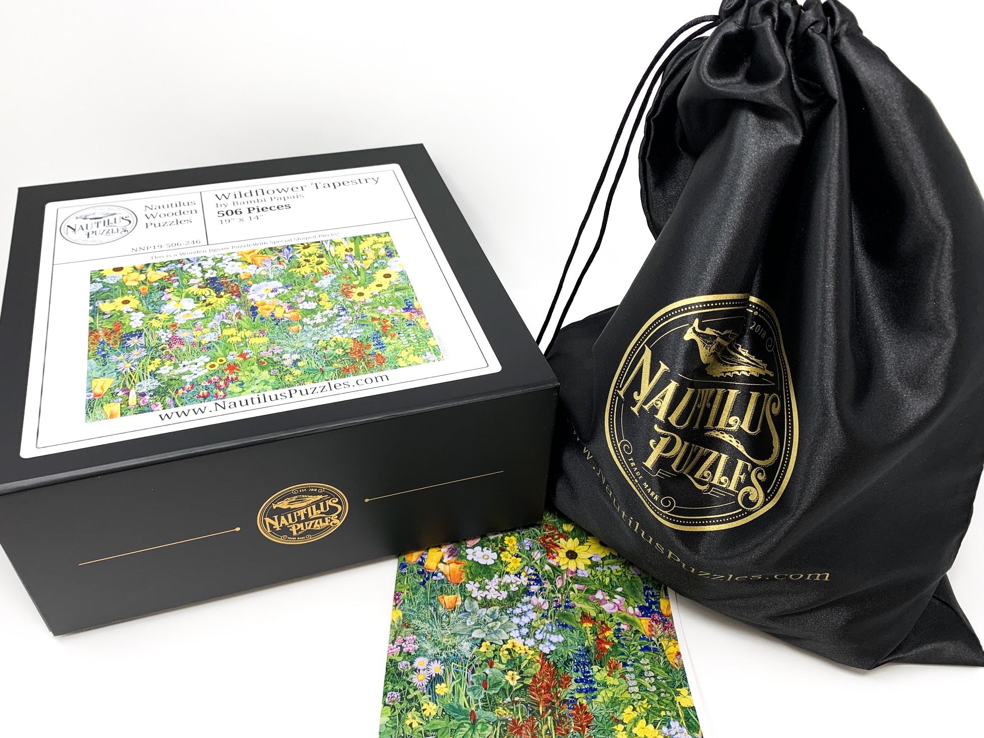 ラボ・パーティGT2.The Wonderful Wuffs すてきなワフ家 Wildflower Tapestry (506 Piece Wooden Jigsaw Puzzle) | Nautilus