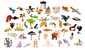 Windmills of Mykonos (498 Piece Wooden Jigsaw Puzzle) - Nautilus Puzzles - Wooden Jigsaw Puzzles For Adults