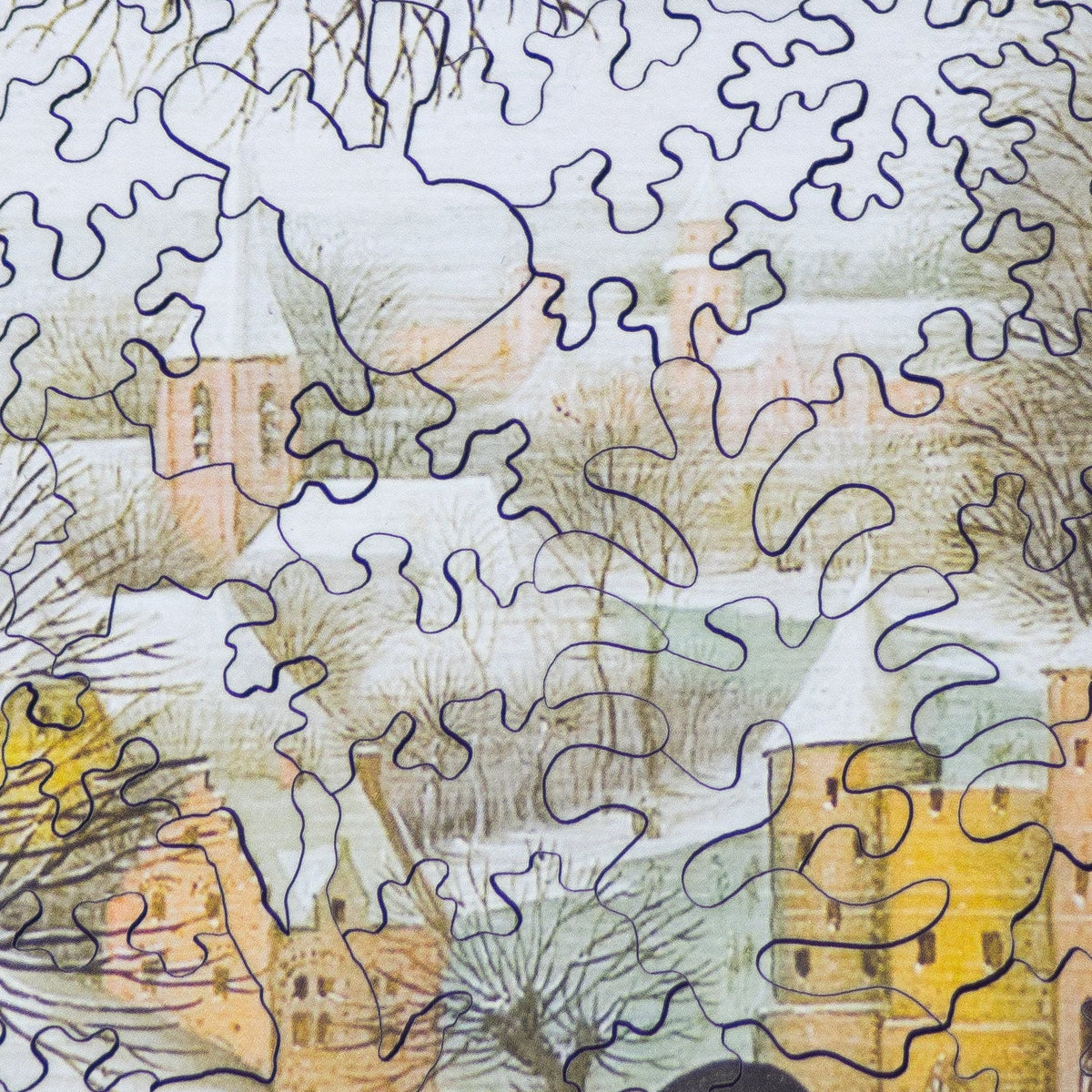 Winter by Pieter Brueghel the Younger (514 Piece Wooden Jigsaw Puzzle) - Nautilus Puzzles - Wooden Jigsaw Puzzles For Adults