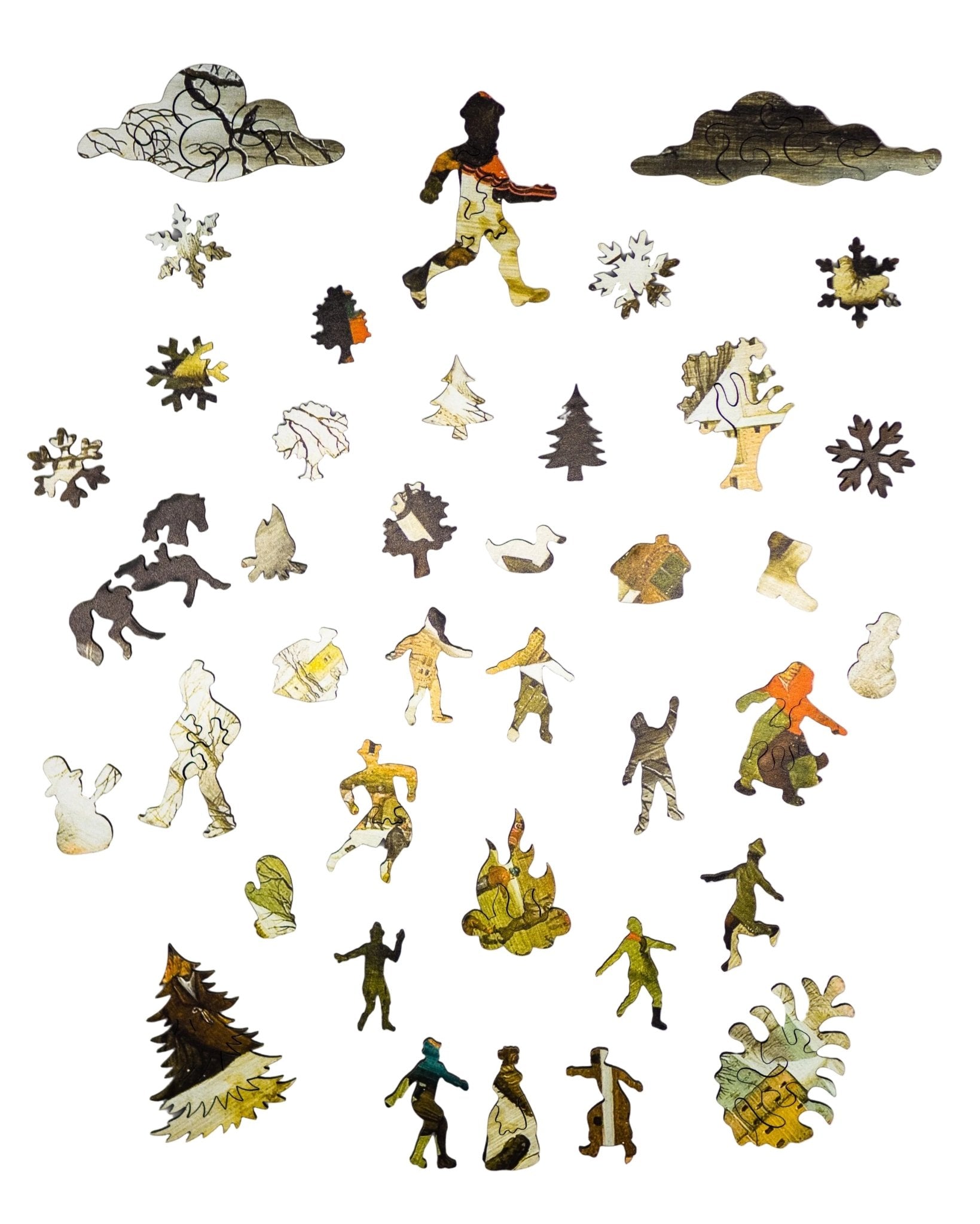Winter by Pieter Brueghel the Younger (514 Piece Wooden Jigsaw Puzzle) - Nautilus Puzzles - Wooden Jigsaw Puzzles For Adults