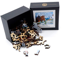 Winter Hay (75 Piece Mini Wooden Jigsaw Puzzle) - Nautilus Puzzles - Wooden Jigsaw Puzzles For Adults