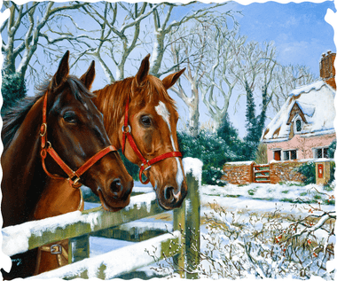 Winter Hay (75 Piece Mini Wooden Jigsaw Puzzle) - Nautilus Puzzles - Wooden Jigsaw Puzzles For Adults