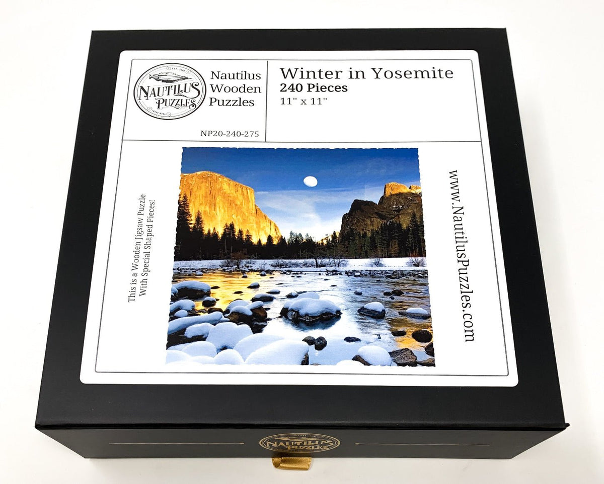 Winter in Yosemite - 240 Piece Wooden Jigsaw Puzzle - Nautilus Puzzles - Wooden Jigsaw Puzzles For Adults