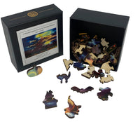 Ye Olde Salem Witch (50 Pieces) Mini Halloween Wooden Jigsaw Puzzle - Nautilus Puzzles - Wooden Jigsaw Puzzles For Adults