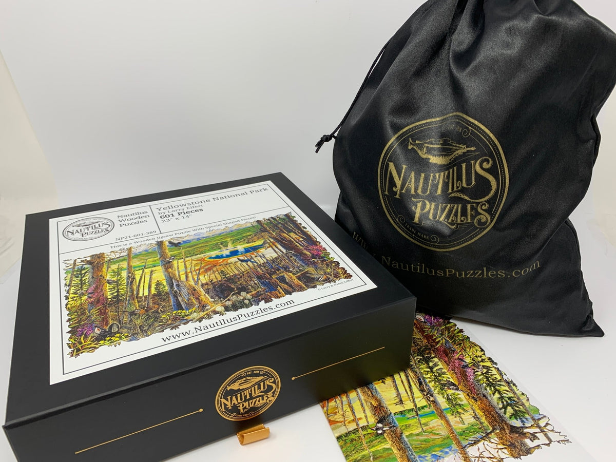 Yellowstone National Park (601 Piece Wooden Jigsaw Puzzle) - Nautilus Puzzles - Wooden Jigsaw Puzzles For Adults