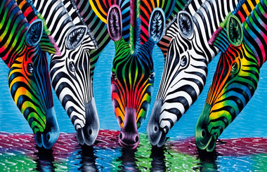 Zanzibar Zebras (669 Piece Wooden Jigsaw Puzzles for Adults) - Nautilus Puzzles - Wooden Jigsaw Puzzles For Adults